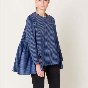 Fabiana Pigna midnight plaid Alamo blouse
